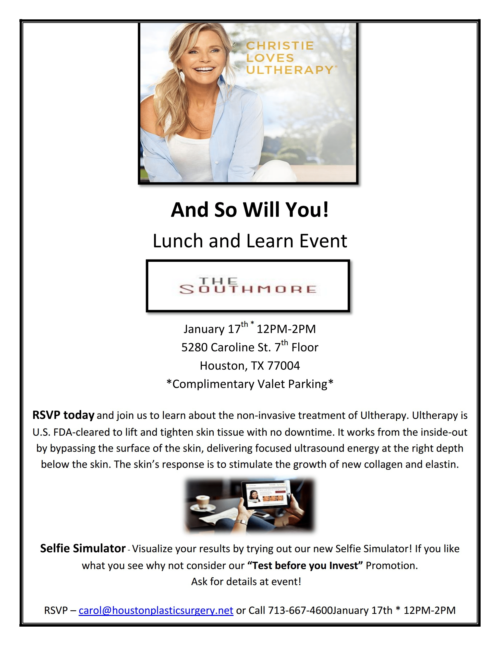 Ultherapy Lunch and Learn Event - Houston Plastic Surgery